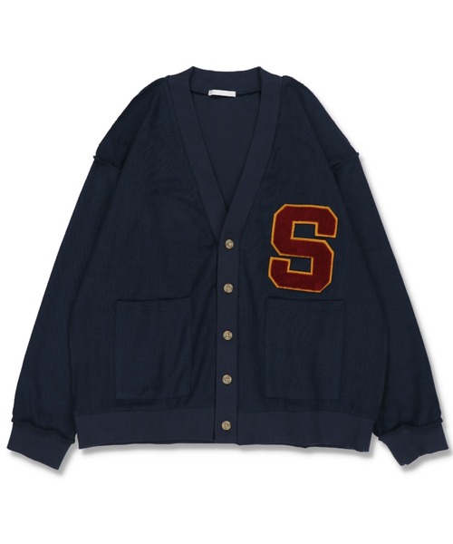 SPINNS（スピンズ）の「【ゆるシルエット】インサイドアウト 裏起毛レタードカーディガン（カーディガン/ボレロ・レディース・ネイビー/杢グレー/ダークグリーン/オレンジ系その他・ONESIZE）」の9枚目の写真