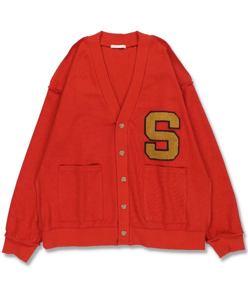 SPINNS（スピンズ）の「【ゆるシルエット】インサイドアウト 裏起毛レタードカーディガン（カーディガン/ボレロ・レディース・ネイビー/杢グレー/ダークグリーン/オレンジ系その他・ONESIZE）」の7枚目の写真