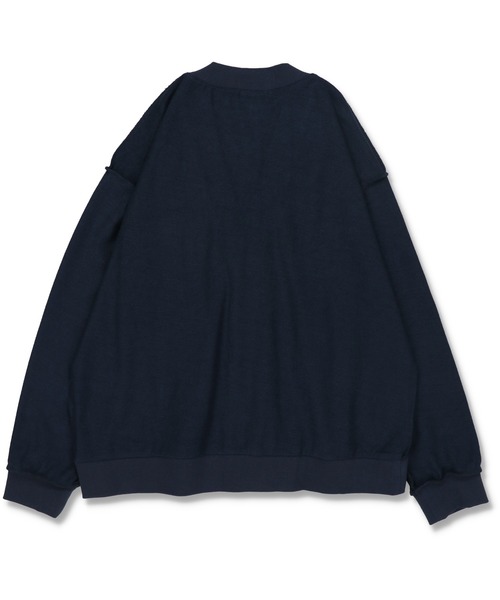 SPINNS（スピンズ）の「【ゆるシルエット】インサイドアウト 裏起毛レタードカーディガン（カーディガン/ボレロ・レディース・ネイビー/杢グレー/ダークグリーン/オレンジ系その他・ONESIZE）」の10枚目の写真