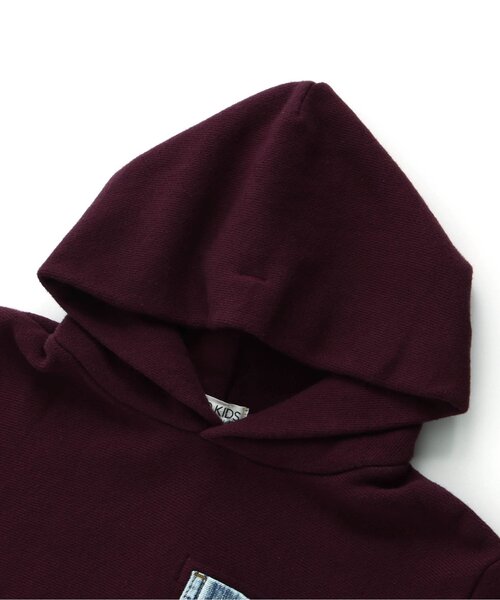 F.O.KIDS(エフオーキッズ)の「デニムポケットフーディー(パーカー・キッズ・カーキ/アイボリー/インディゴブルー/パープル・90/100/110/120/80/130/95/140)」の6枚目の写真