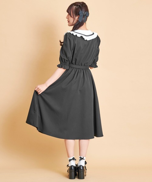 Secret Honey（シークレットハニー）の「変形衿ロングワンピース（ワンピース・レディース・グレー/ブラック・MEDIUM）」の8枚目の写真