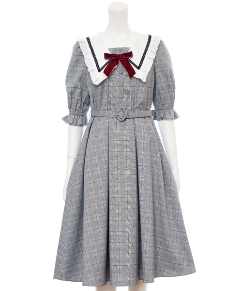 Secret Honey（シークレットハニー）の「変形衿ロングワンピース（ワンピース・レディース・グレー/ブラック・MEDIUM）」の10枚目の写真