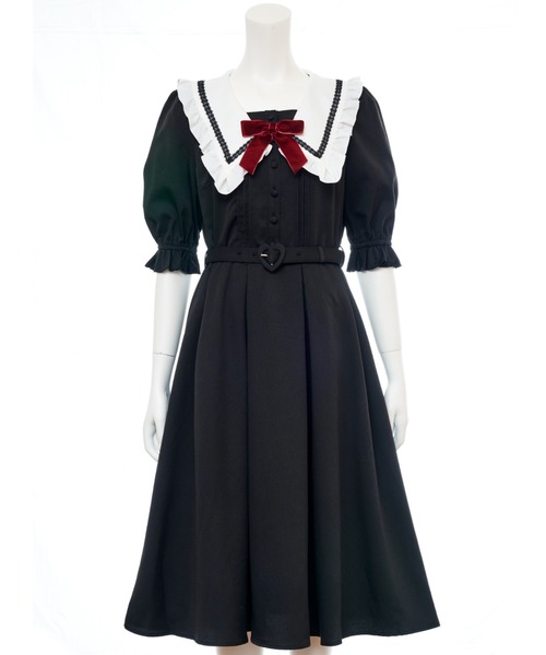 Secret Honey（シークレットハニー）の「変形衿ロングワンピース（ワンピース・レディース・グレー/ブラック・MEDIUM）」の11枚目の写真