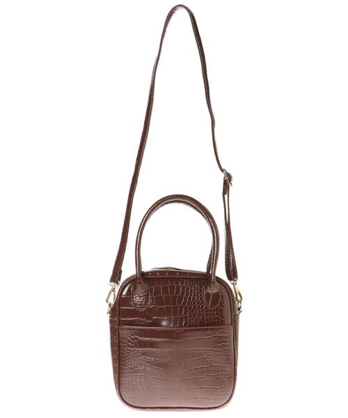 INGNI（イング）の「スクエアボストンバッグ（トートバッグ・レディース・ブラック/ブラウン/アイボリー・ONE SIZE）」の11枚目の写真