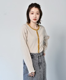 RETRO GIRL | パイピングテレコカーデ(カーディガン/ボレロ)