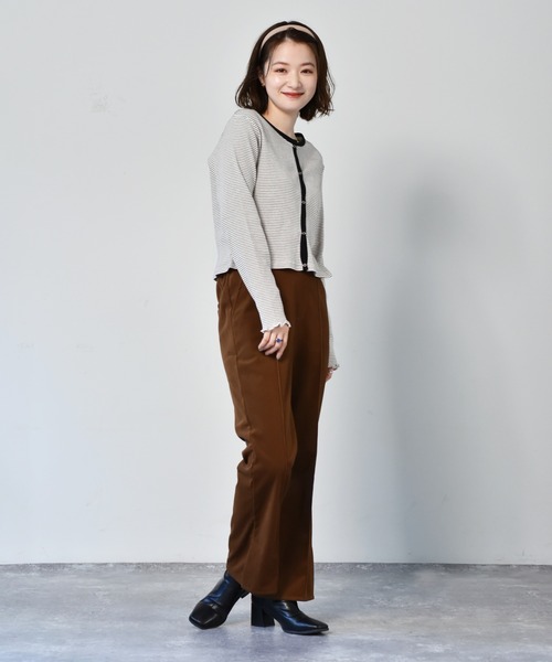 RETRO GIRL（レトロガール）の「パイピングテレコカーデ（カーディガン/ボレロ・レディース・ホワイト系その他/イエロー系その他/グレー系その他/グリーン系その他・FREE）」の8枚目の写真