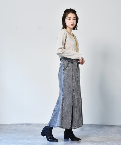 RETRO GIRL（レトロガール）の「パイピングテレコカーデ（カーディガン/ボレロ・レディース・ホワイト系その他/イエロー系その他/グレー系その他/グリーン系その他・FREE）」の11枚目の写真