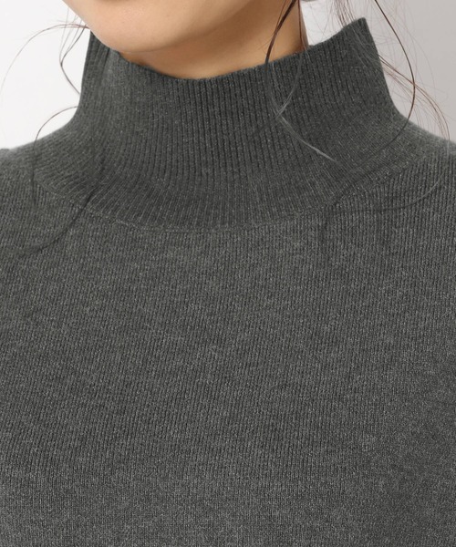 mysty woman（ミスティウーマン）の「ボリュームスリーブハイネックプルオーバー 255257（ニット/セーター・レディース・アイボリー/チャコール/モカ/グリーン系/ピンク系その他/ダークオレンジ/グリーン/イエロー系/ラベンダー・FREE）」の11枚目の写真