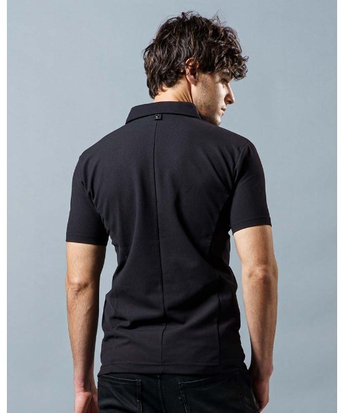 wjk（ダヴルジェイケイ）の「cool-polo (W floating heart)（ポロシャツ・メンズ・トップグレー/ブラック/カーキ・SMALL/X-LARGE/LARGE/MEDIUM）」の8枚目の写真