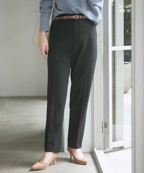 VIS（ビス）の「【HOT BEAUTY STRETCH】あたたか極伸びスティックパンツ【洗濯機可】（スラックス・レディース・ライトグレー/ブラック/ピンク/オフホワイト・M/SS/S）」の21枚目の写真