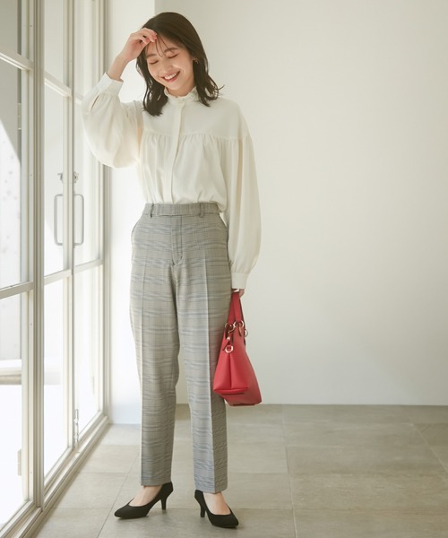 VIS（ビス）の「【HOT BEAUTY STRETCH】あたたか極伸びスティックパンツ【洗濯機可】（スラックス・レディース・ライトグレー/ブラック/ピンク/オフホワイト・M/SS/S）」の12枚目の写真