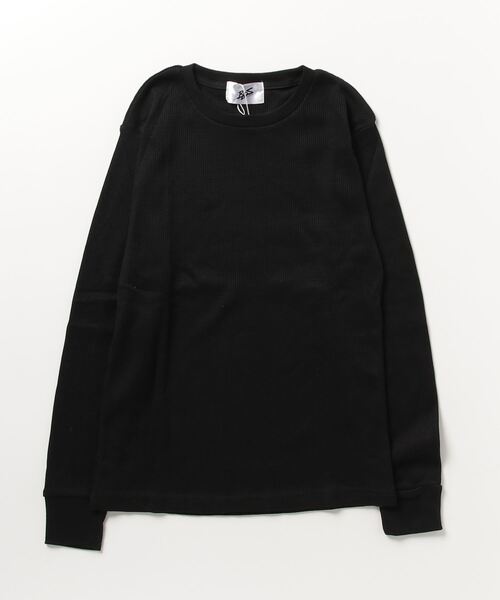 Bling Leads(ブリングリーズ)の「20/- サーマル 袖リブ クルーネック ロング Tシャツ(Tシャツ/カットソー・メンズ・ホワイト/ベージュ/ネイビー/グレー/カーキ/ライトピンク/ブラック・M/L/XL)」の2枚目の写真