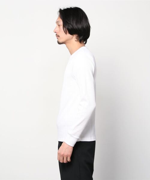 Bling Leads(ブリングリーズ)の「20/- サーマル 袖リブ クルーネック ロング Tシャツ(Tシャツ/カットソー・メンズ・ホワイト/ベージュ/ネイビー/グレー/カーキ/ライトピンク/ブラック・M/L/XL)」の8枚目の写真