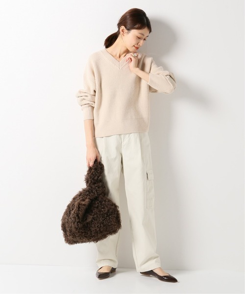 IENA（イエナ）の「エルボーパッチVネックプルオーバー（ニット