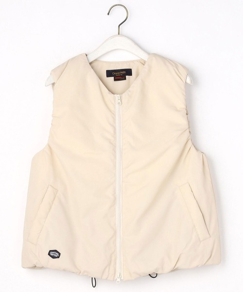 Grand PARK（グランドパーク）の「ウォッシャブル軽量中綿ベスト（Tシャツ/カットソー・レディース・ベージュ/ブラック/キャメル/カーキ・FREE）」の2枚目の写真