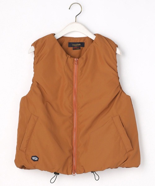 Grand PARK（グランドパーク）の「ウォッシャブル軽量中綿ベスト（Tシャツ/カットソー・レディース・ベージュ/ブラック/キャメル/カーキ・FREE）」の4枚目の写真