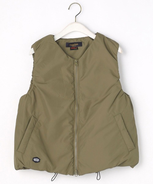 Grand PARK（グランドパーク）の「ウォッシャブル軽量中綿ベスト（Tシャツ/カットソー・レディース・ベージュ/ブラック/キャメル/カーキ・FREE）」の3枚目の写真
