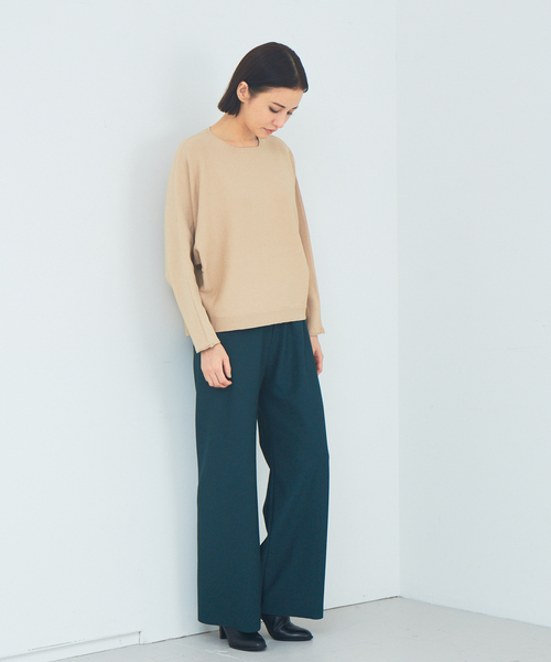 qualite（カリテ）の「【WEB・一部店舗限定】カットオフセミフレアパンツ（その他パンツ・レディース・ブラック/ベージュ/グリーン・38/36）」の8枚目の写真