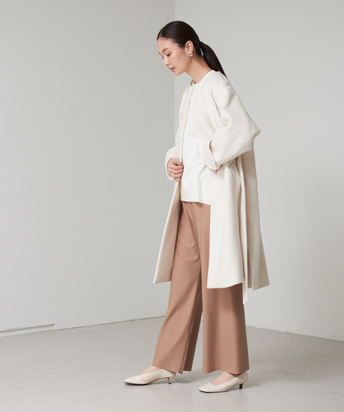 qualite（カリテ）の「【WEB・一部店舗限定】カットオフセミフレアパンツ（その他パンツ・レディース・ブラック/ベージュ/グリーン・38/36）」の12枚目の写真