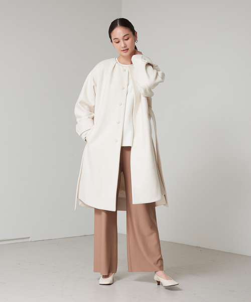 qualite（カリテ）の「【WEB・一部店舗限定】カットオフセミフレアパンツ（その他パンツ・レディース・ブラック/ベージュ/グリーン・38/36）」の13枚目の写真