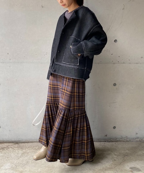 CAPRICIEUX LE'MAGE(カプリシューレマージュ)の「デニムボアジャケット(デニムジャケット・レディース・ブラック・FREE)」の18枚目の写真