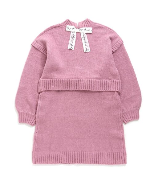 algy（アルジー）の「レイヤード風ニットワンピ（ワンピース・キッズ・ピンク/ベージュ/ラベンダー・X-SMALL/SMALL/XX-SMALL/MEDIUM）」の13枚目の写真