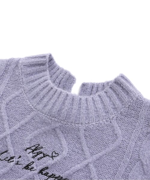 algy（アルジー）の「レイヤード風ニットワンピ（ワンピース・キッズ・ピンク/ベージュ/ラベンダー・X-SMALL/SMALL/XX-SMALL/MEDIUM）」の5枚目の写真