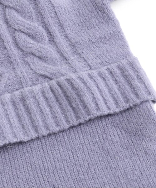 algy（アルジー）の「レイヤード風ニットワンピ（ワンピース・キッズ・ピンク/ベージュ/ラベンダー・X-SMALL/SMALL/XX-SMALL/MEDIUM）」の16枚目の写真