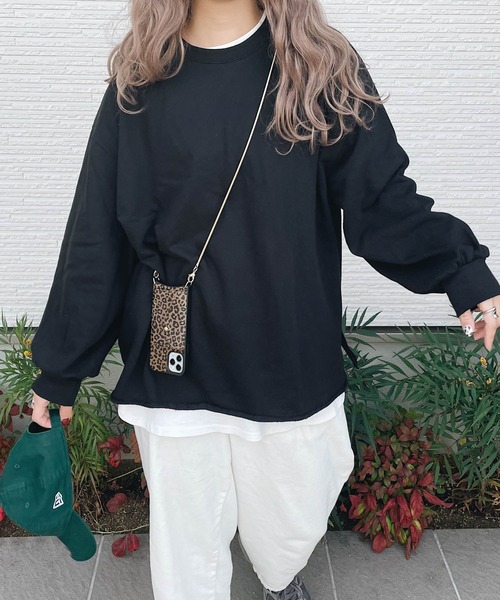 HWG_5（エイチダブルゴー）の「袖ボリュームスウェット（スウェット・レディース・サックスブルー/グリーン/ブラック/ホワイト・FREE）」の3枚目の写真