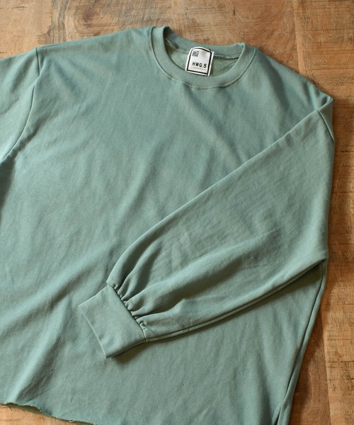 HWG_5（エイチダブルゴー）の「袖ボリュームスウェット（スウェット・レディース・サックスブルー/グリーン/ブラック/ホワイト・FREE）」の19枚目の写真