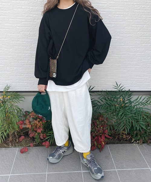 HWG_5（エイチダブルゴー）の「袖ボリュームスウェット（スウェット・レディース・サックスブルー/グリーン/ブラック/ホワイト・FREE）」の15枚目の写真