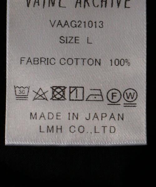 VAINL ARCHIVE（ヴァイナルアーカイブ）の「＜VAINL ARCHIVE＞ PAIR URARA/カットソー（Tシャツ/カットソー・メンズ・ブラック/ホワイト・M/L）」の5枚目の写真