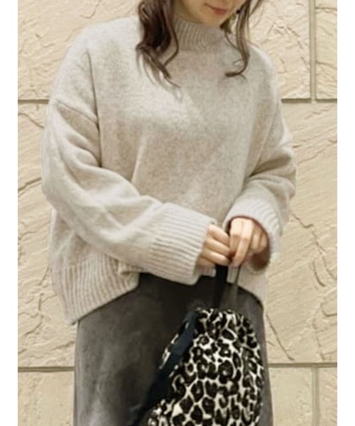 Lugnoncure（ルノンキュール）の「メランジハイネックニット（ニット/セーター・レディース・オフホワイト/オレンジ/ブルー・ﾌﾘ-）」の2枚目の写真