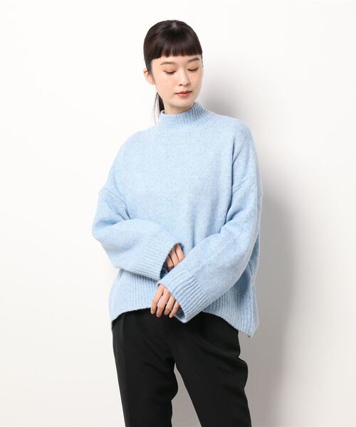 Lugnoncure（ルノンキュール）の「メランジハイネックニット（ニット/セーター・レディース・オフホワイト/オレンジ/ブルー・ﾌﾘ-）」の4枚目の写真