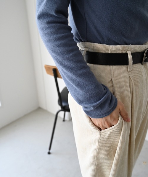 CANAL JEAN（キャナルジーン）の「RED CHOP WORKS(レッドチョップワークス) ウォームインナーハイネックTシャツ（Tシャツ/カットソー・レディース・ホワイト/ブラック/グレー/ピンク/ブルー・38）」の12枚目の写真