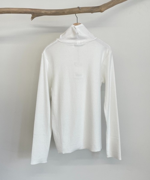 CANAL JEAN（キャナルジーン）の「RED CHOP WORKS(レッドチョップワークス) ウォームインナーハイネックTシャツ（Tシャツ/カットソー・レディース・ホワイト/ブラック/グレー/ピンク/ブルー・38）」の18枚目の写真