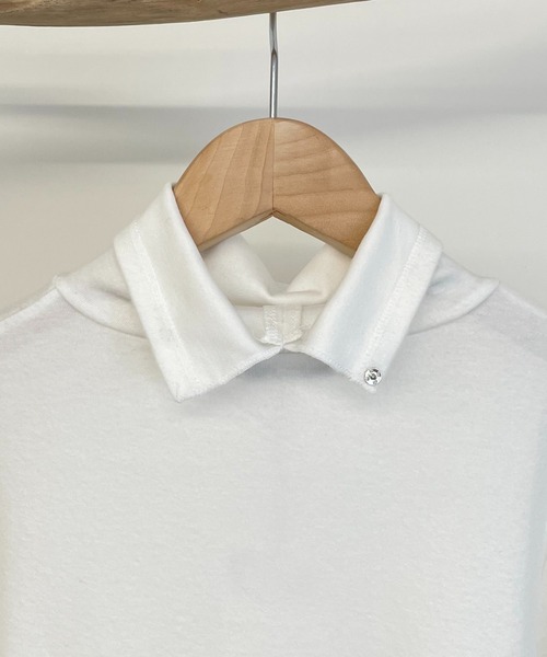 CANAL JEAN（キャナルジーン）の「RED CHOP WORKS(レッドチョップワークス) ウォームインナーハイネックTシャツ（Tシャツ/カットソー・レディース・ホワイト/ブラック/グレー/ピンク/ブルー・38）」の17枚目の写真