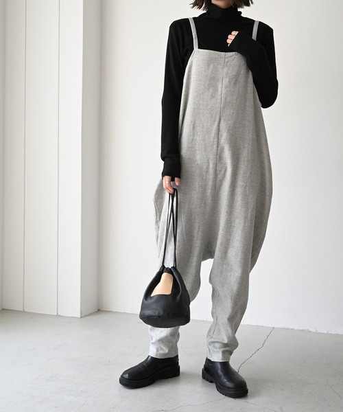 CANAL JEAN（キャナルジーン）の「RED CHOP WORKS(レッドチョップワークス) ウォームインナーハイネックTシャツ（Tシャツ/カットソー・レディース・ホワイト/ブラック/グレー/ピンク/ブルー・38）」の8枚目の写真