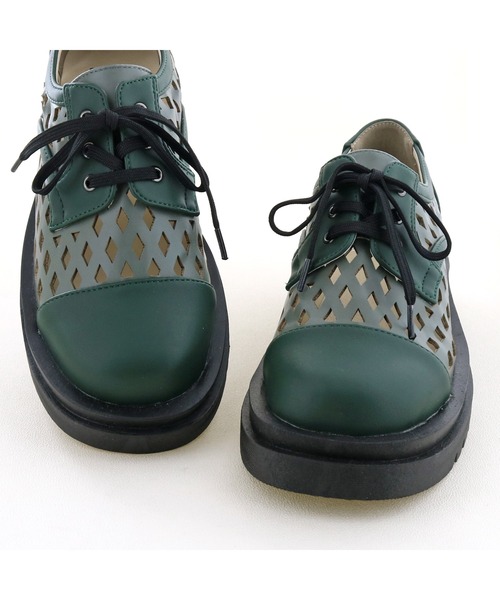 byあしながおじさん（バイアシナガオジサン）の「メッシュレースアップシューズ　-8510063（その他シューズ・レディース・グレイッシュベージュ/ホワイト/グリーン/ブラック・L/S/LL/M）」の21枚目の写真