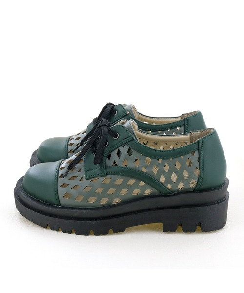 byあしながおじさん（バイアシナガオジサン）の「メッシュレースアップシューズ　-8510063（その他シューズ・レディース・グレイッシュベージュ/ホワイト/グリーン/ブラック・L/S/LL/M）」の22枚目の写真