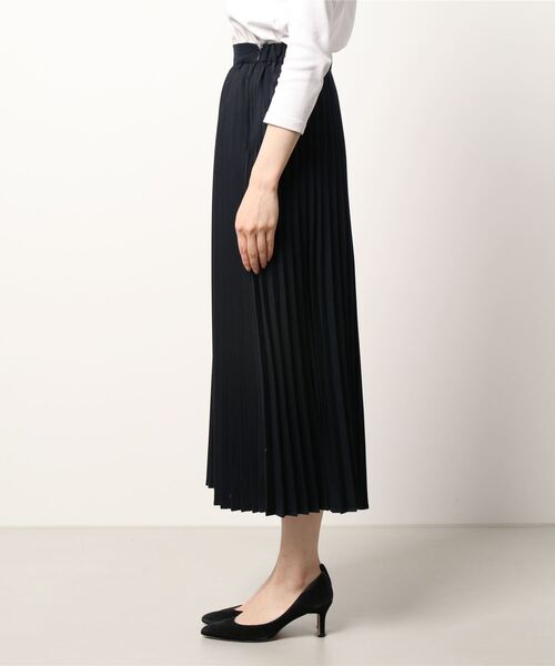 Te chichi（テチチ）の「ウール調ロングプリーツスカート（スカート・レディース・ネイビー/グレー/グリーン/モカ・ﾌﾘ-）」の5枚目の写真