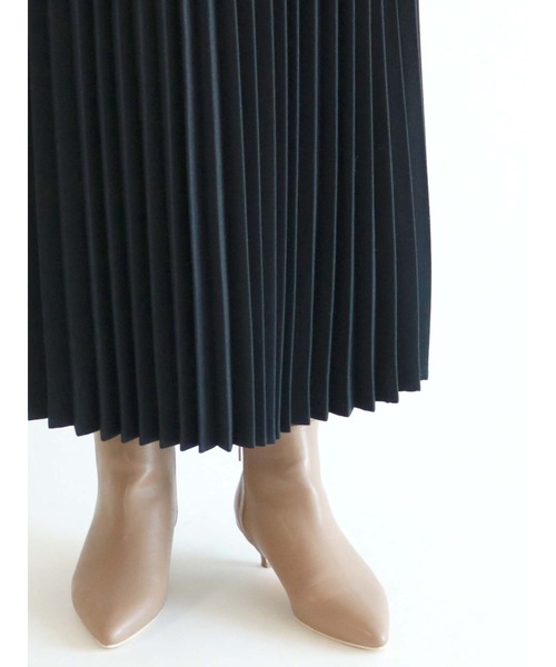 Te chichi（テチチ）の「ウール調ロングプリーツスカート（スカート・レディース・ネイビー/グレー/グリーン/モカ・ﾌﾘ-）」の10枚目の写真