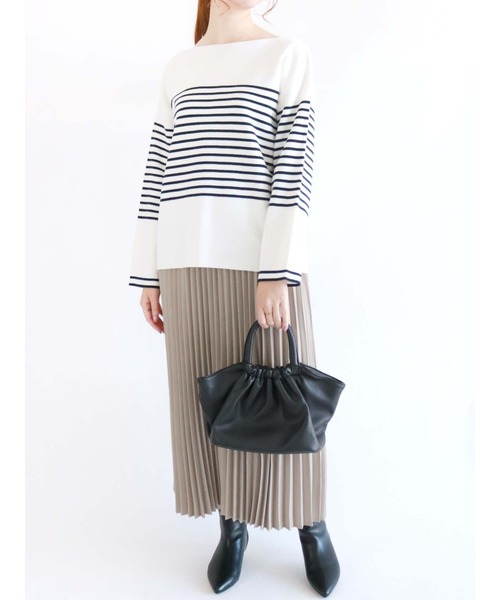 Te chichi（テチチ）の「ウール調ロングプリーツスカート（スカート・レディース・ネイビー/グレー/グリーン/モカ・ﾌﾘ-）」の12枚目の写真