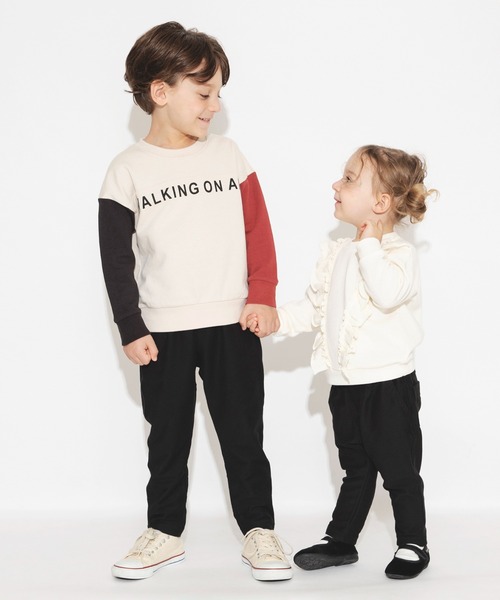 BRANSHES（ブランシェス）の「【やわらか】イージー&イージーロングパンツ（スウェットパンツ・キッズ・ベージュ/グレー/カーキ/ブルー/カーキオリーブ/ブラック・150/100/90/130/110/120/140）」の9枚目の写真