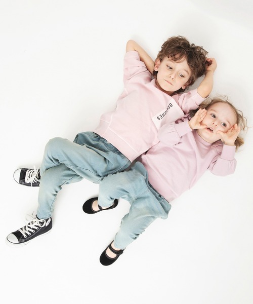 BRANSHES（ブランシェス）の「【やわらか】イージー&イージーロングパンツ（スウェットパンツ・キッズ・ベージュ/グレー/カーキ/ブルー/カーキオリーブ/ブラック・150/100/90/130/110/120/140）」の13枚目の写真