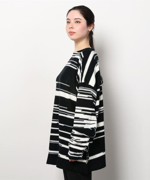 Figments（フィグメンツ）の「オーバージャガードニット（ニット/セーター・レディース・オフホワイト/ブラック・FREE）」の14枚目の写真