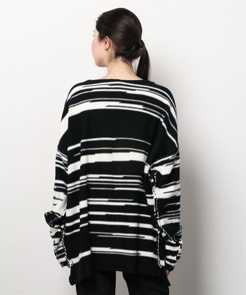 Figments（フィグメンツ）の「オーバージャガードニット（ニット/セーター・レディース・オフホワイト/ブラック・FREE）」の15枚目の写真