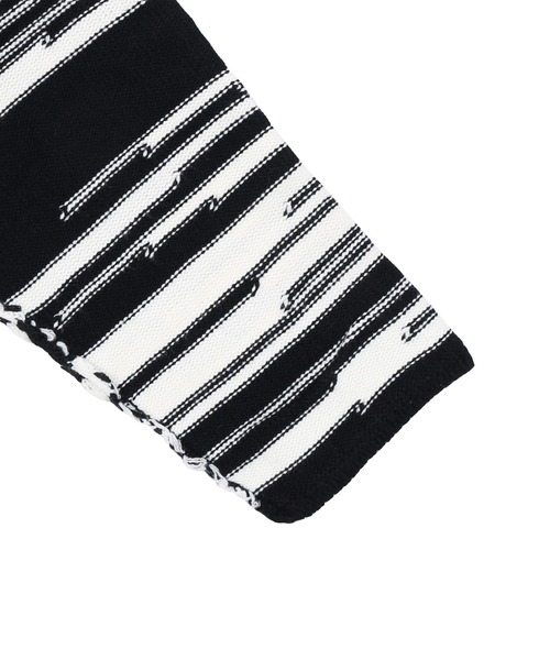 Figments（フィグメンツ）の「オーバージャガードニット（ニット/セーター・レディース・オフホワイト/ブラック・FREE）」の7枚目の写真