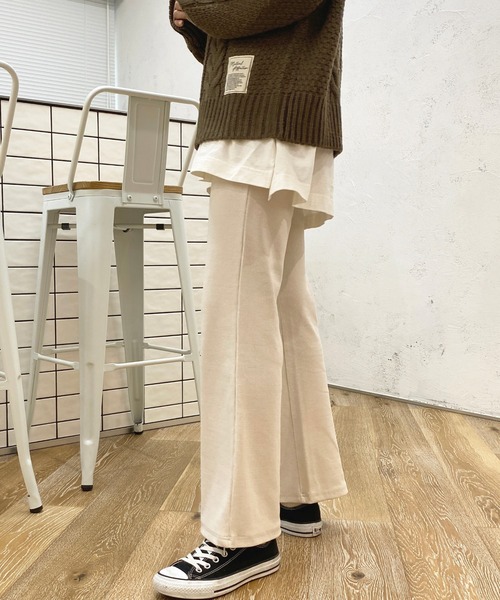 apres jour（アプレジュール）の「カットリブパンツ【ZOZOTOWN限定アイテム】（その他パンツ・レディース・ブラック/ダークブラウン/アイボリー・X-LARGE/フリー）」の10枚目の写真