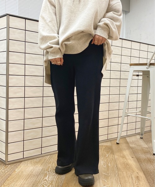 apres jour（アプレジュール）の「カットリブパンツ【ZOZOTOWN限定アイテム】（その他パンツ・レディース・ブラック/ダークブラウン/アイボリー・X-LARGE/フリー）」の14枚目の写真